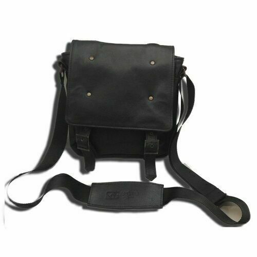 MEN'S SHOULDER BAG IN BLACK CALFSKIN STAFF-MINI-BELST