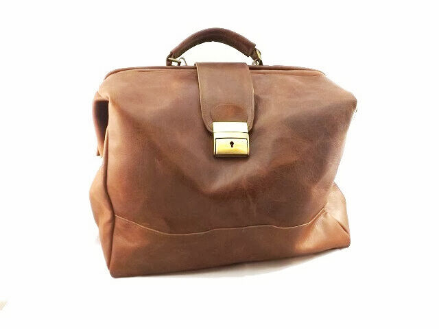 BORSA DA MEDICO IN CUOIO VERO ARTIGIANATO ITALIANO, MOD: BORSA VIAREGGIO -