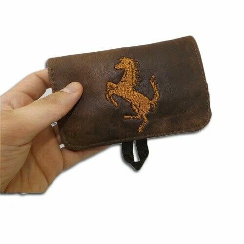 LEATHER TOBACCO PORT FILTERS FILTERS WITH HORSE EMBROIDERY MODEL HORSE
