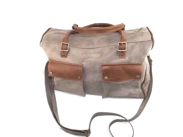 BORSONE DA VIAGGIO IN VERA PELLE NABUCATA, MOD: BELST - NUBUCK