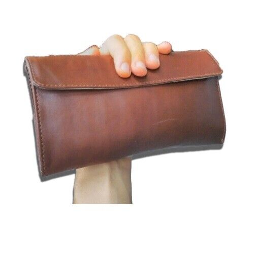 POCHETTE DA UOMO IN PELLE MARRONE VINTAGE- MOD BICOLOR VINTAGE