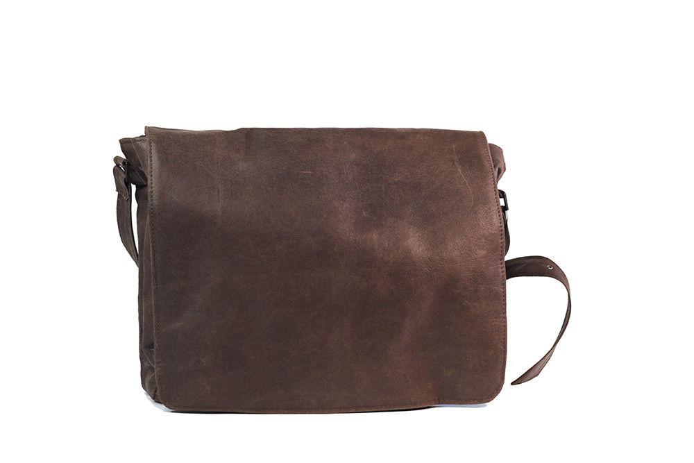 Bolso Bandolera Hombre Mensajero de Piel Auténtica - Cartero Medio