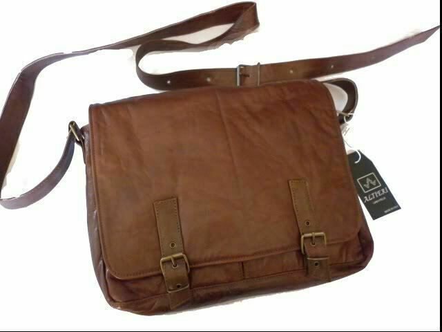 HERREN-CROSSBODY-TASCHE AUS ECHTEM ITALIENISCHEM LEDER, MOD: PRAD-BROWN-LEDER