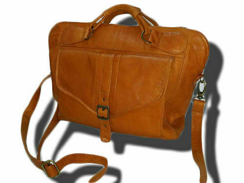 MEN'S BAG IN GENUINE LEATHER COLOR LIGHT LEATHER MOD: JORDY016