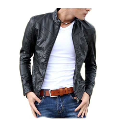 Chaqueta Roscado de Hombre de Cuero Genuino Modelo Zen Negro