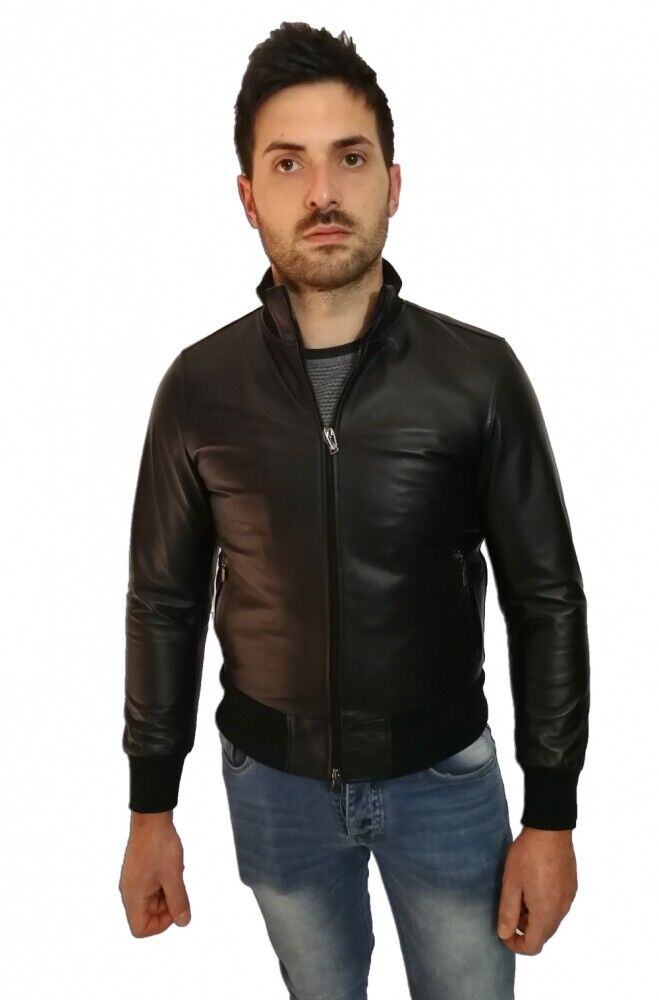 GIACCA ARTIGIANALE DA UOMO, MOD: GIUBBINO IN PELLE - SUD 013