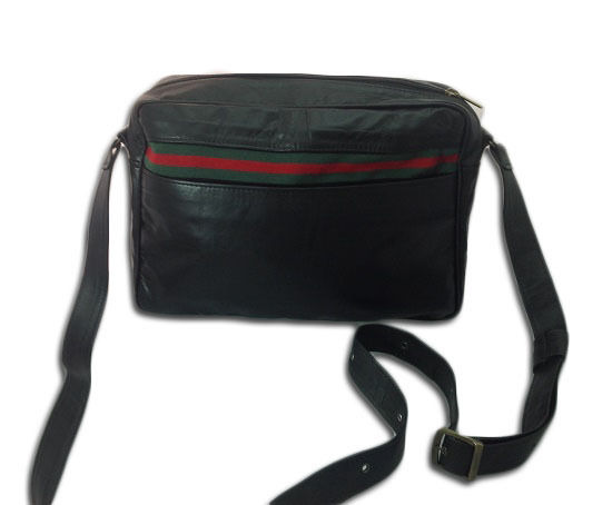 Leder Messengerbag Schwarz, Mod - GOL013 - Schwarz