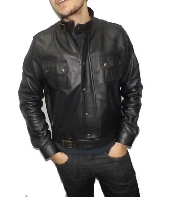 GIACCA DA UOMO ARTIGIANALE, MOD: GIUBBINO IN PELLE -LIVERPOOL-NERO