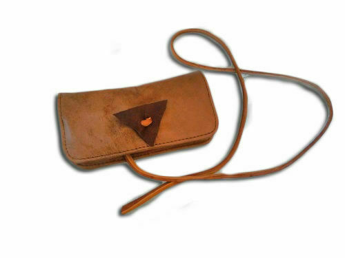 LEDER TABAKHALTER KARTENHALTER FILTER DREIECK Initialen frei