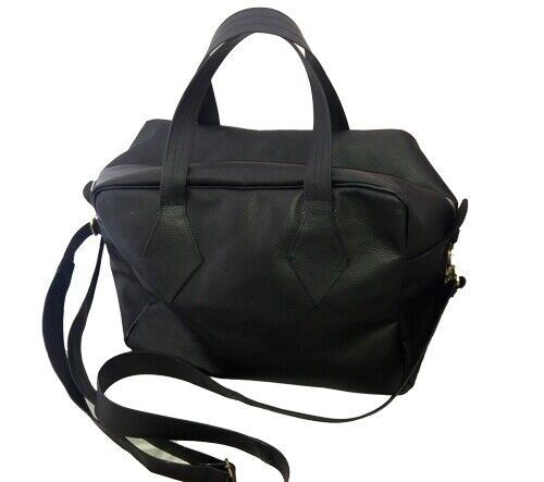 borsa porta documenti in vera pelle modello  ALFA-NERO