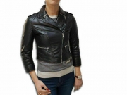 BOLERINO IN LEDER FÜR FRAU, MOD: CLARA-NERO