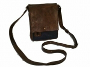 BOLSO CRUZADO PARA HOMBRE EN CUERO / TELA ORIGINAL, MOD: TONY
