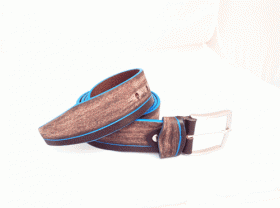Cintura in vero cuoio marrone mod :