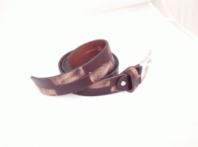 Cintura in vero cuoio marrone mod :
