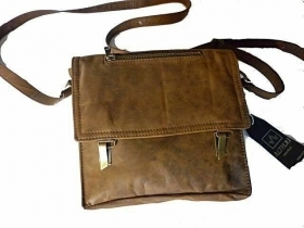 MAN BAG REAL LEDER ROST EFFEKT VINT