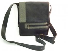 Shoulder Bag Genuine Leather Black/