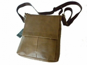 MEN'S SHOULDER BAG IN REAL LEA