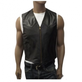 Vest Leather Men\'s, Real Italian Cr
