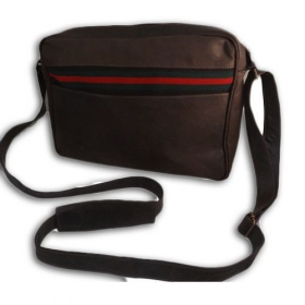 Leather Messenger Bag Brown Vintage