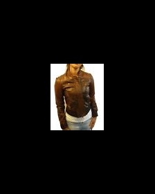 Veste en Cuir Artisanal de Femme, M