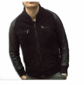 CHAQUETA DE CUERO REAL PARA HOMBRE,