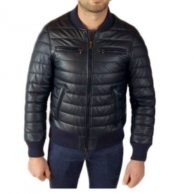 jacket-vest man model bomber genuin